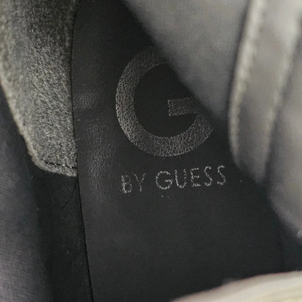 G by GUESS Tall Riding Boots‎ Gray Faux Leather Buckle Zip Women's 7.5M